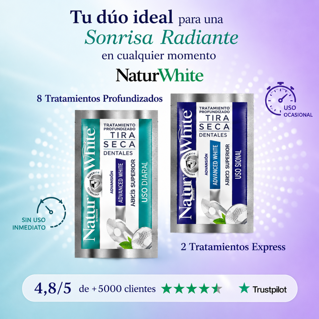 NaturWhite™ - Tiras Dentales Blanqueadoras