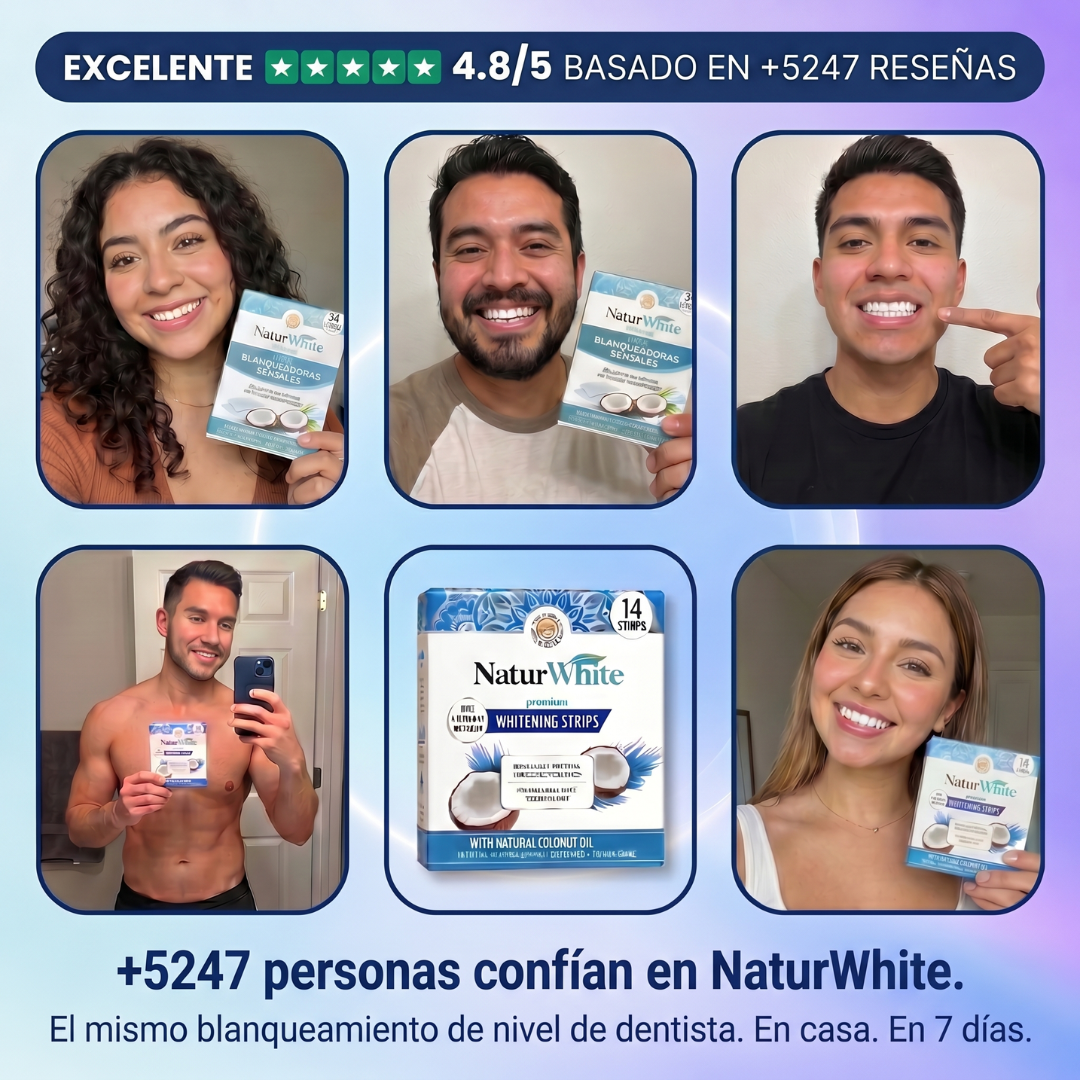 NaturWhite™ - Tiras Dentales Blanqueadoras
