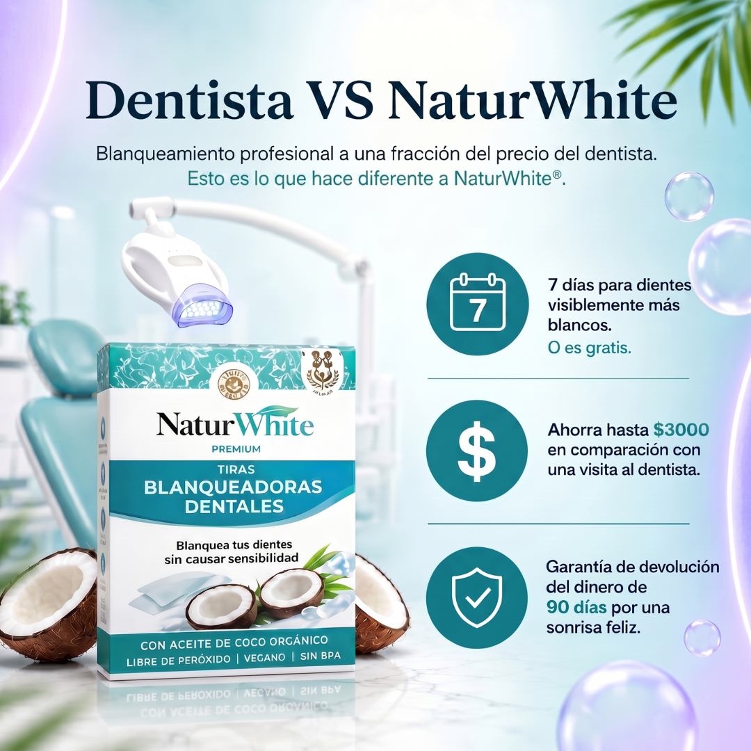 NaturWhite™ - Tiras Dentales Blanqueadoras