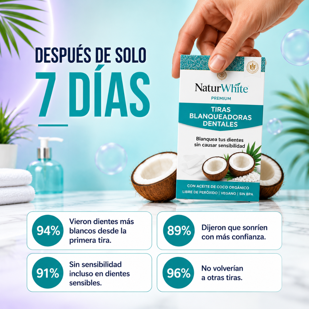 NaturWhite™ - Tiras Dentales Blanqueadoras